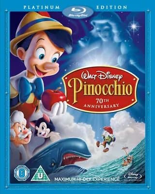 Pinocchio (Disney)  (2009) Ben Sharpsteen, Luske (DIR) cert U 2 discs Blu-Ray Pre-Owned
