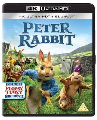 Peter Rabbit  (2018) Domhnall Gleeson, Gluck (DIR) cert PG 2 discs Blu-Ray Pre-Owned