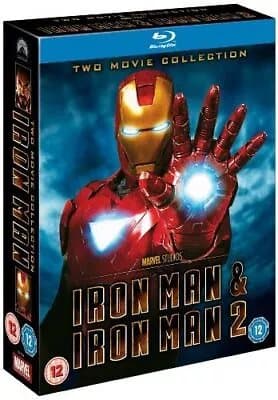 Iron Man 1 and 2  (2010) Robert Downey Jr, Favreau (DIR) cert 12 Blu-Ray Pre-Owned