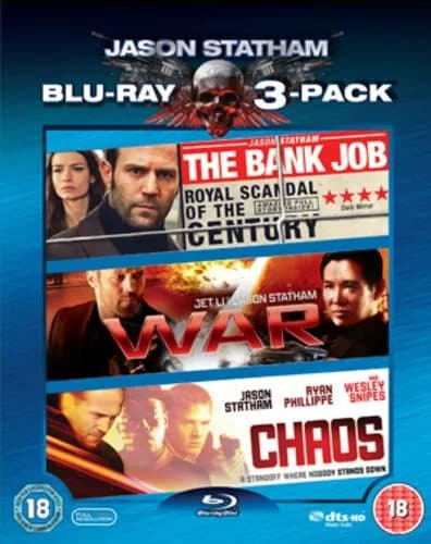 The Bank Job/Chaos/War  (2011) Jason Statham, Giglio (DIR) cert 18 3 Blu-Ray Pre-Owned