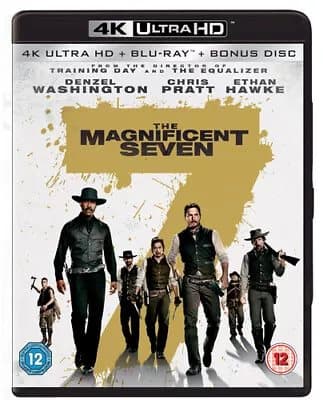 The Magnificent Seven  (2017) Denzel Washington, Fuqua (DIR) cert 12 3 Blu-Ray Pre-Owned