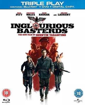 Inglourious Basterds  Brad Pitt, Tarantino (DIR) cert 18 2 discs Blu-Ray Pre-Owned
