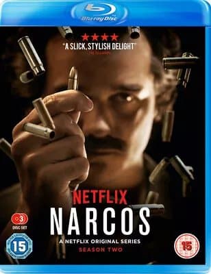 Narcos: The Complete Season Two  (2017) Wagner Moura cert 15 3 discs Blu-Ray Pre-Owned