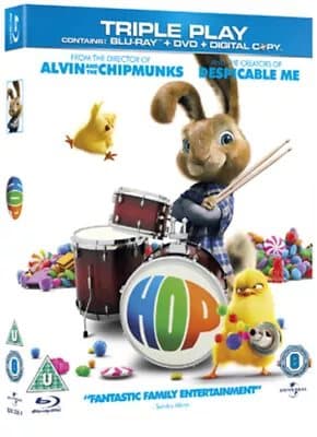 Hop  (2011) Kaley Cuoco, Hill (DIR) cert U 2 discs  Blu-Ray Pre-Owned