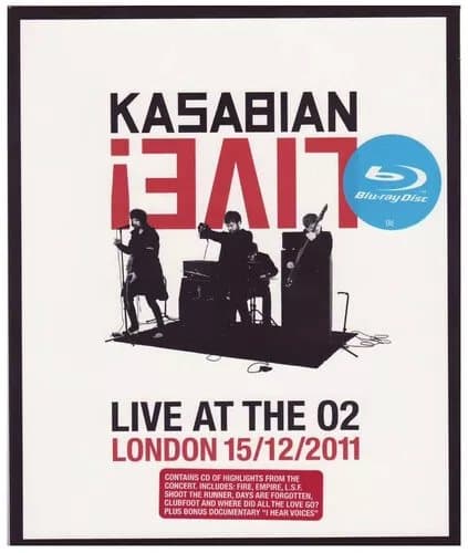 Kasabian: Live! - Live at the O2  (2012) Charlie Lightening cert E 2 Blu-Ray Pre-Owned