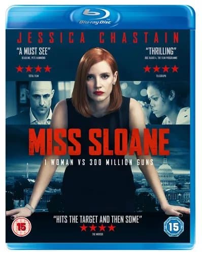 Miss Sloane  (2017) Jessica Chastain, Madden (DIR) cert 15  Blu-Ray Pre-Owned