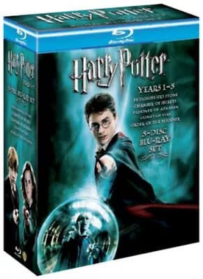 Harry Potter 1-5  (2008) Daniel Radcliffe, Columbus (DIR) cert 12 5 Blu-Ray Pre-Owned