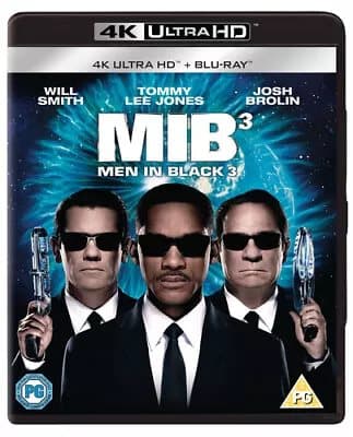 Men in Black 3  (2019) Will Smith, Sonnenfeld (DIR) cert PG 2 discs Blu-Ray Pre-Owned
