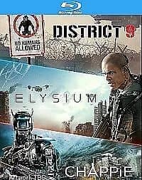Chappie/District 9/Elysium  (2015) Sharlto Copley, Blomkamp (DIR) cert Blu-Ray Pre-Owned