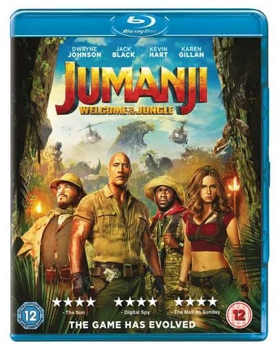 Jumanji: Welcome to the Jungle  (2019) Dwayne Johnson, Kasdan (DIR) cert Blu-Ray Pre-Owned
