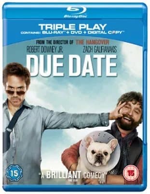 Due Date (2011) Zach Galifianakis, Phillips (DIR) cert 15 2 discs Blu-Ray Pre-Owned