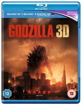 Godzilla  (2014) Bryan Cranston, Edwards (DIR) cert 12 2 discs Blu-Ray Pre-Owned
