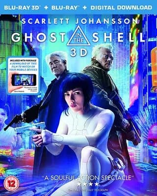 Ghost in the Shell  (2017) Scarlett Johansson, Sanders (DIR) cert 12 2 Blu-Ray Pre-Owned