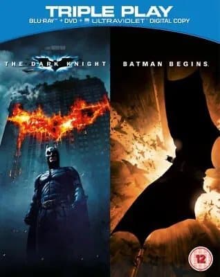 Batman Begins/The Dark Knight (2012) Christian Bale, Nolan (DIR) cert Blu-Ray Pre-Owned