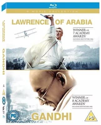 Gandhi/Lawrence of Arabia  (2015) Ben Kingsley, Attenborough (DIR) cert Blu-Ray Pre-Owned