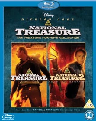 National Treasure 1 and 2  (2008) Nicolas Cage, Turteltaub (DIR) cert PG Blu-Ray Pre-Owned