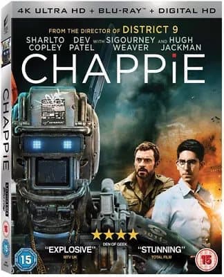 Chappie (2016) Hugh Jackman, Blomkamp (DIR) cert 15 2 discs Blu-Ray Pre-Owned