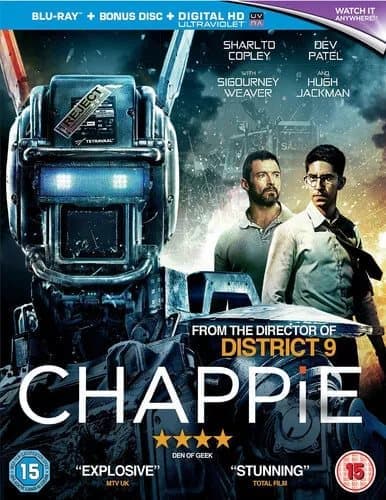 Chappie  (2015) Hugh Jackman, Blomkamp (DIR) cert 15  Blu-Ray Pre-Owned
