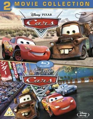Cars/Cars 2  (2011) John Lasseter cert PG 2 discs  Blu-Ray Pre-Owned