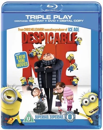 Despicable Me  Pierre Coffin cert U 3 discs  Blu-Ray Pre-Owned