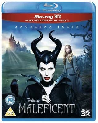 Maleficent  (2014) Angelina Jolie, Stromberg (DIR) cert PG 2 discs Blu-Ray Pre-Owned