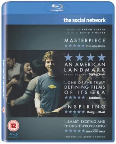 The Social Network  (2011) Jesse Eisenberg, Fincher (DIR) cert 12 2 Blu-Ray Pre-Owned
