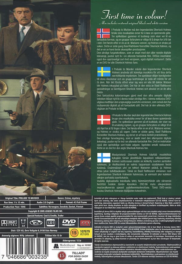 Sherlock Holmes / Prelude to murder (DVD)