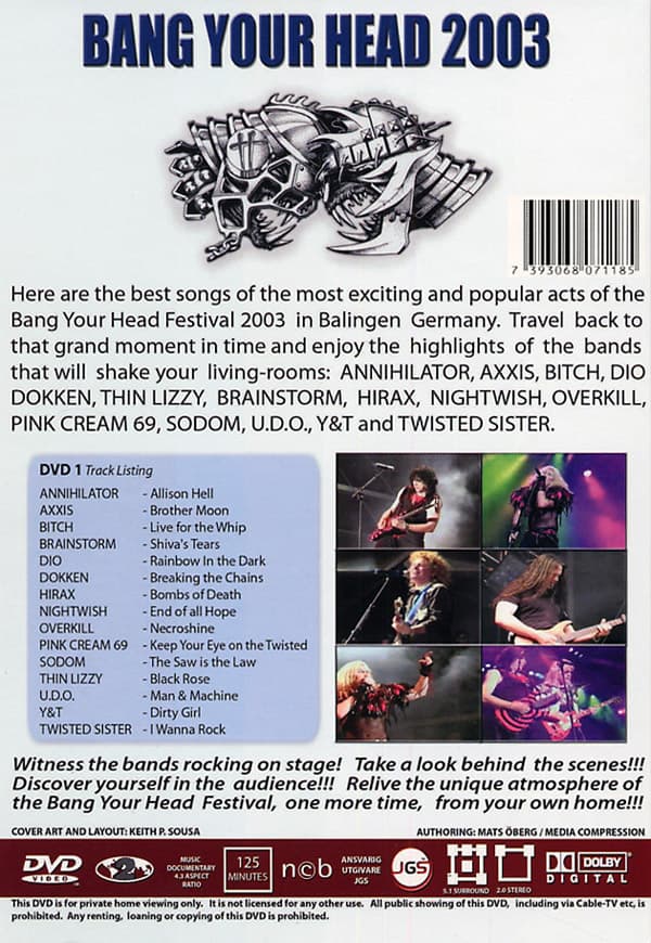 Bang your head 2003 (DVD)