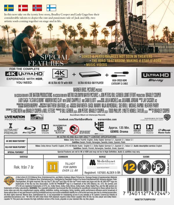A Star is Born (4K Ultra HD + Blu-ray)