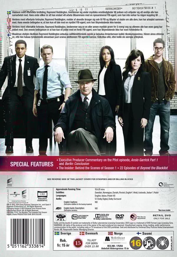 Blacklist / Säsong 1 (6 DVD)
