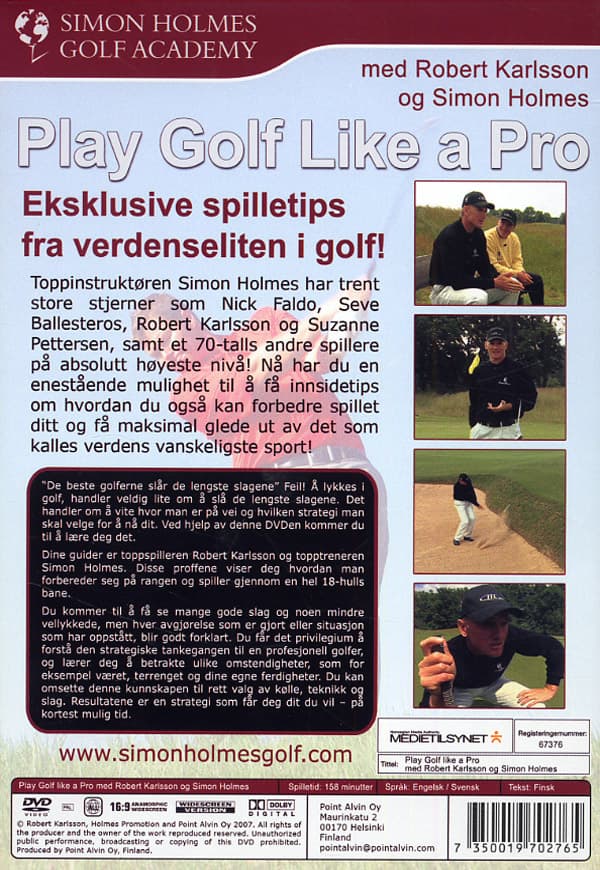 Play golf like a pro med Robert Karlsson (DVD)