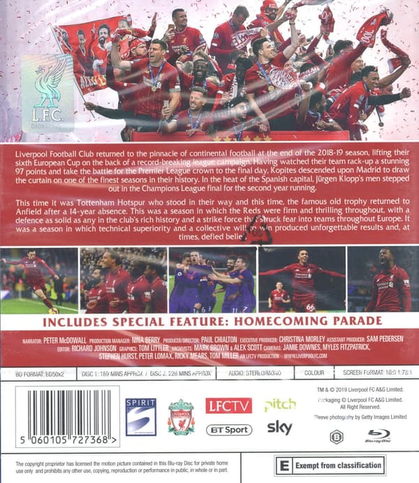 Liverpool FC: End of Season Review 2018/2019 (2 Blu-ray)