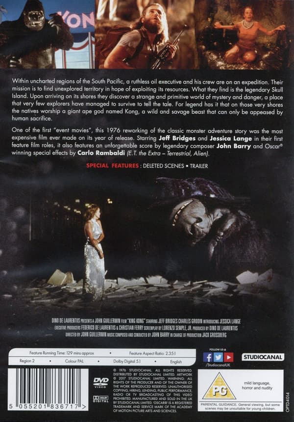 King Kong 1976 (Ej svensk text) (DVD)