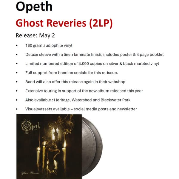 Opeth: Ghost reveries (Silver/Ltd) (2 Vinyl LP)