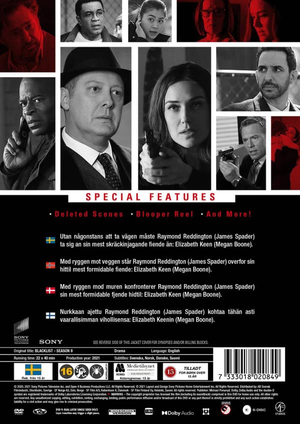 Blacklist / Säsong 8 (6 DVD)