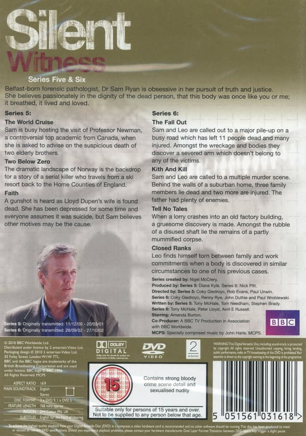 Tyst vittne: Säsong 5-6 (Ej svensk text) (4 DVD)