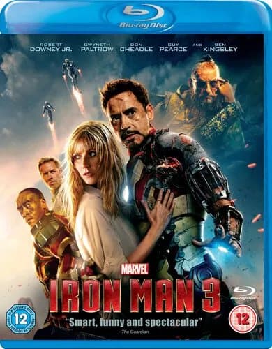 Iron Man 3 Blu-Ray (2013) Robert Downey Jr., Black (DIR) cert 12