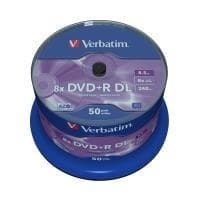 Verbatim - 50 x DVD+R DL - 8,5 GB (240 min.) 8x - mat sølv - spindel - opbevaringsmedium (43758)