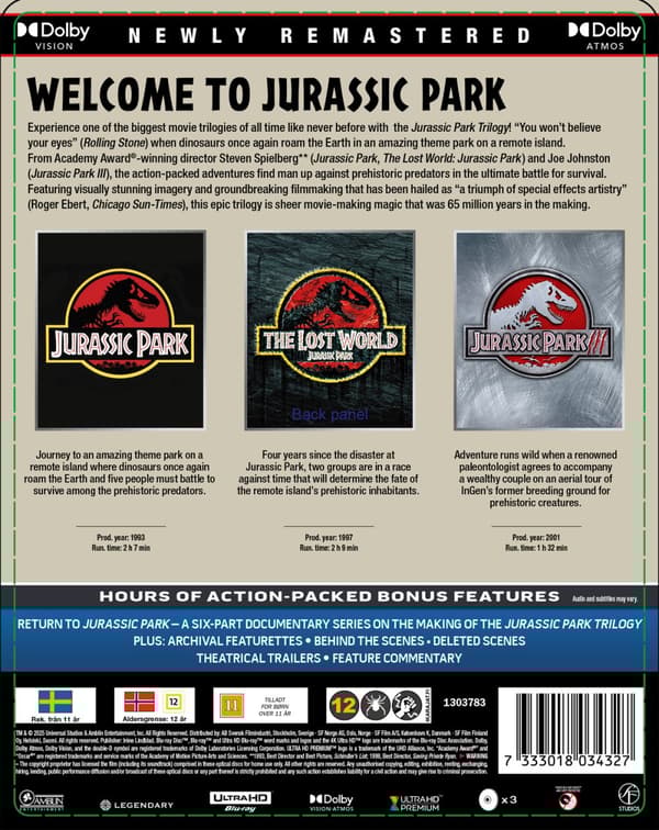 Jurassic Park 1-3 - Ltd Steelbook (3 4K Ultra HD)