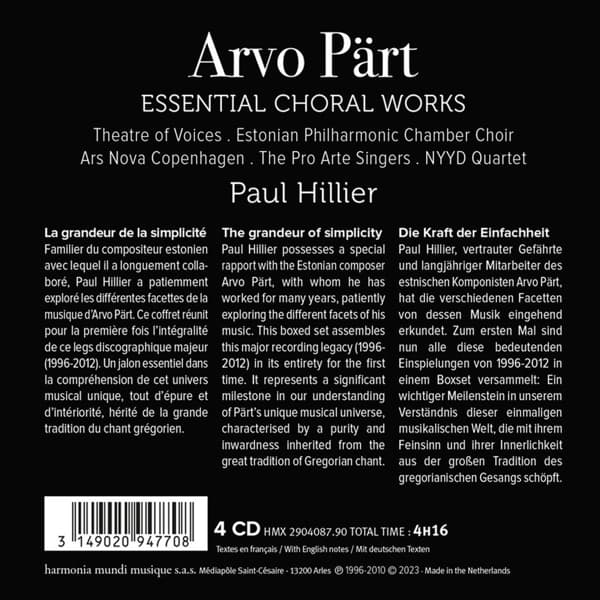 Pärt Arvo: Essential Choral Works (4 CD)
