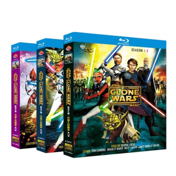 Star Wars: The Clone Wars：Season 1-7 TV Series 12 Disc All Region Blu-Ray BD  Brand New
