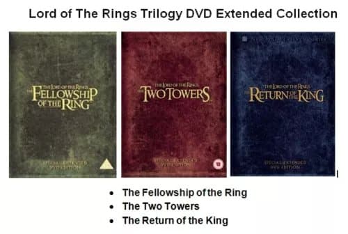 LORD OF THE RINGS 1-3 TRILOGY DVD EXTENDED EDITION VERSION MOVIE PART 1 2 3 FILM Region 2 Brand New