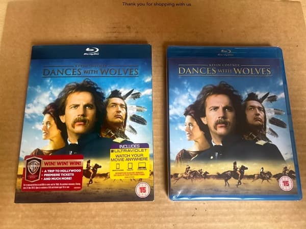 DANCES WITH WOLVES, BLU RAY With Slipcase Kevin Costner Western Brand ...