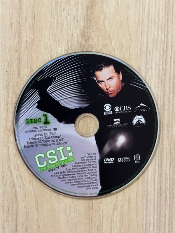 CSI Crime Scene Investivation Season 1 (Disc Only) LOCKED DVD Brand New ...