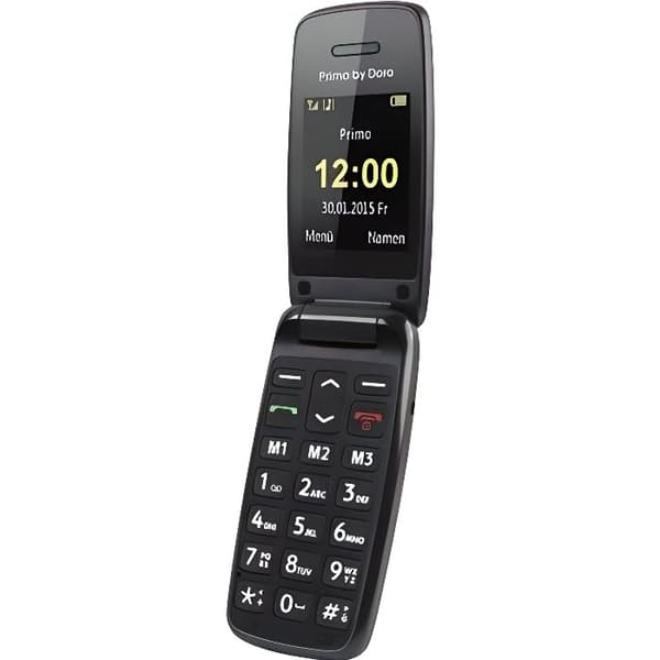 Doro Primo 401 Röd mobiltelefon - GSM - Flip (infällbar) - 2" - 800mAh batteri - SMS, MMS Svart, Röd
