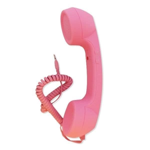 Kitsch fast telefonlur med sladd retrotelefon med högtalarmikrofon orange * Mått: 220 x 60 x 50 mm * Material: plast *