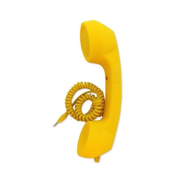Kitsch fast telefonlur med sladd retrotelefon med högtalarmikrofon orange * Mått: 220 x 60 x 50 mm * Material: plast *