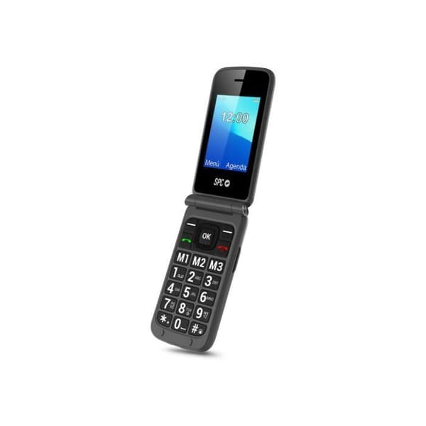 SPC Stella 2 - Clamshell Senior mobiltelefon med stora knappar, SOS-knapp, 3 direktminnen, laddningsvagga