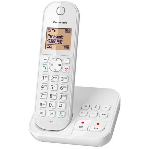 PANASONIC KX-TGC420 trådlös telefon med telefonsvarare - Vit - Monobloc - 1000mAh - 1,77" - Telefonsvarare Vit