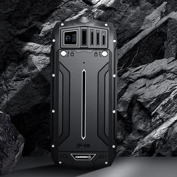 Okrossbar telefon - HAMMER - Rock - IP68 Vattentät - 1000 mAh batteri - Monoblock